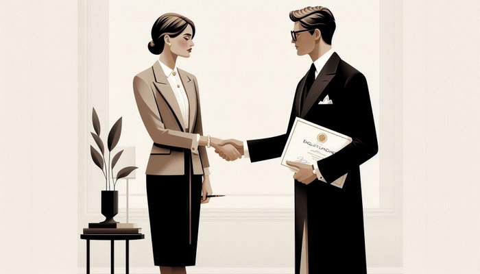 تقدیم کردن مدرک زبان