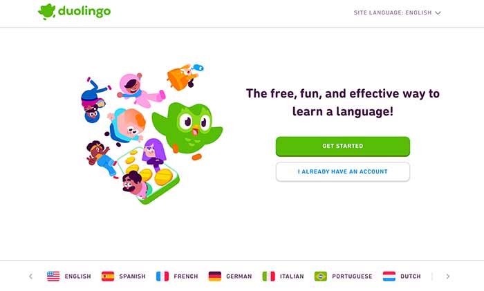 سایت Duolingo (دوئولینگو)